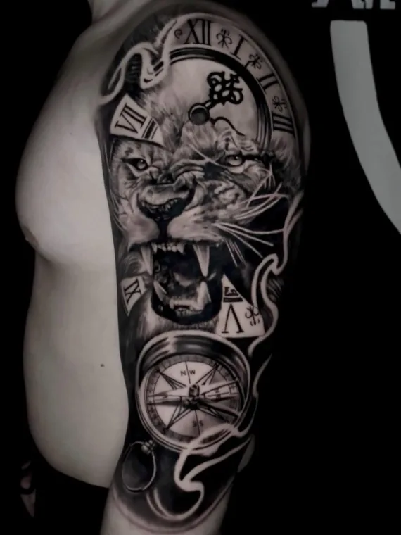 BLACK DAGGER TATTOO Realism - Portre - Hayvan 20