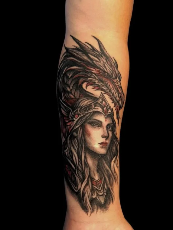 BLACK DAGGER TATTOO Realism - Portre - Hayvan 17