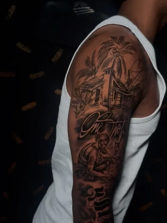 BLACK DAGGER TATTOO Realism - Portre - Hayvan 09